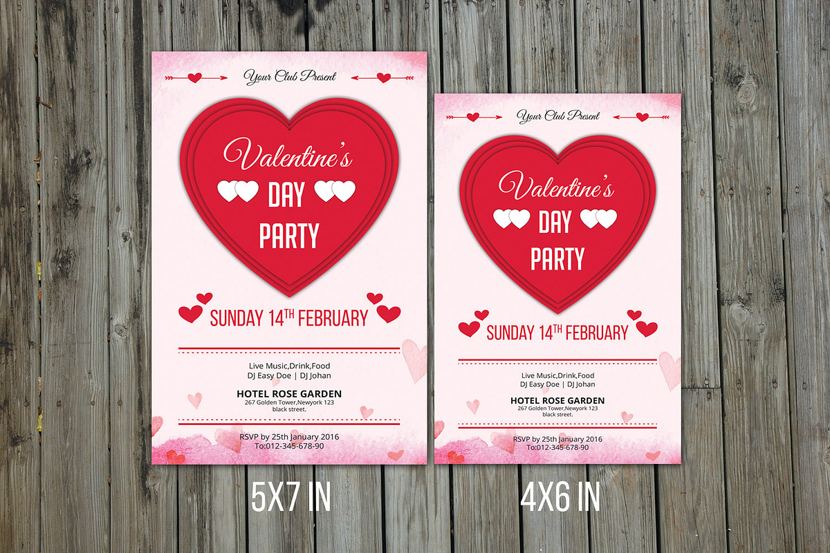 Valentines Day Party Flyer-V168 in Flyer Templates - product preview 8