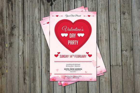 Valentines Day Party Flyer-V168 in Flyer Templates - product preview 1