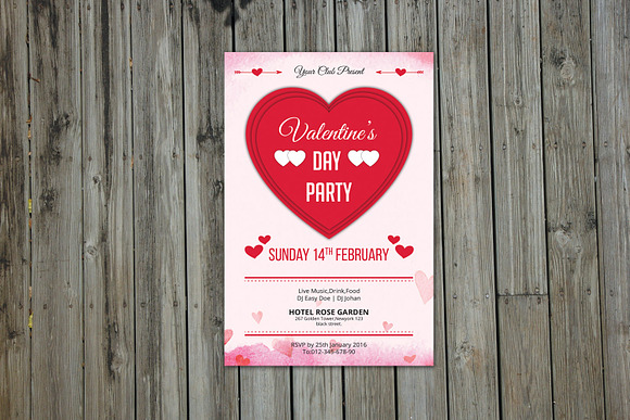 Valentines Day Party Flyer-V168 in Flyer Templates - product preview 2