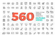560 Modern Line icons Pack