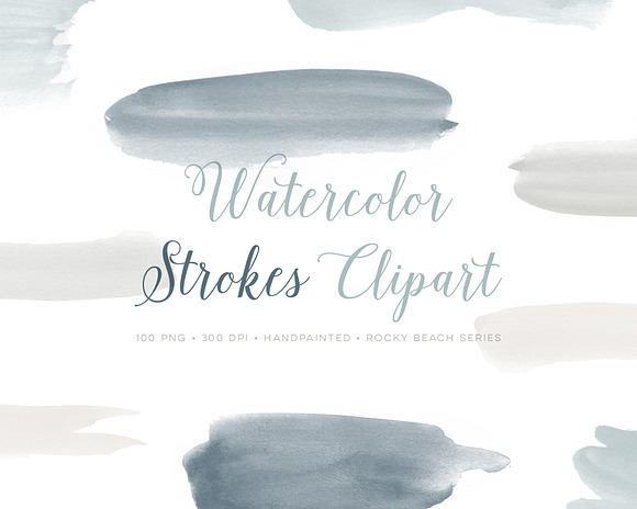 Watercolor strokes painted graphics in Textures - product preview 1