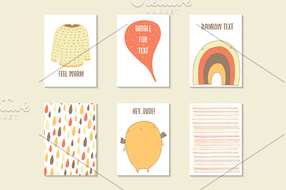 Postcards set in Postcard Templates - product preview 1