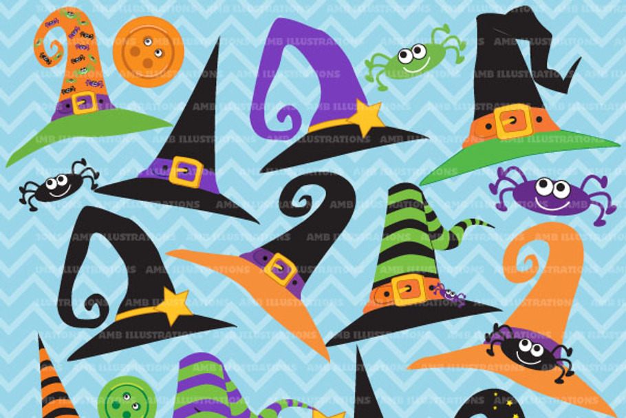 Witches hats clipart AMB-207