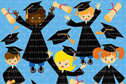 Grad Kids in Black Gowns AMB-222