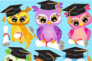 Graduating Owls Clipart AMB-267