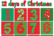 Christmas Numbers Clipart AMB-353