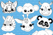 Jungle Animal Faces Stamps AMB-364