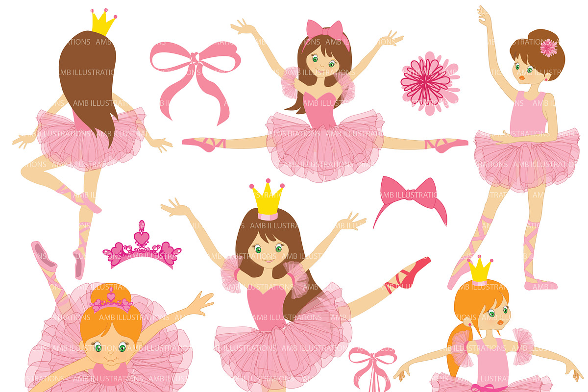 Ballerina Ballet Clipart AMB-232 in Illustrations - product preview 8
