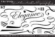 Vintage Vector Calligraphic Tails