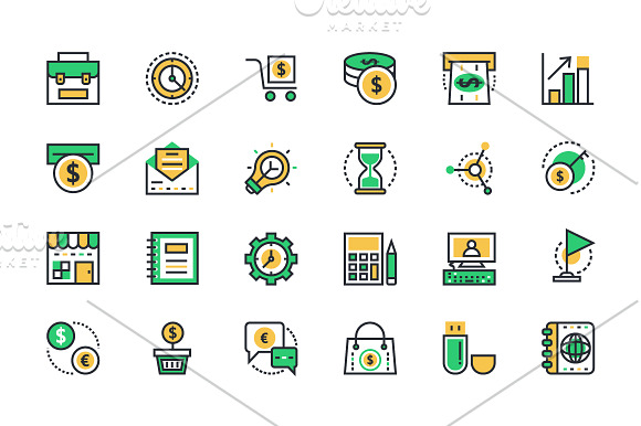 100+ Business and Office Icons in Graphics - product preview 1