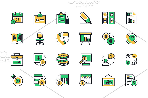 100+ Business and Office Icons in Graphics - product preview 2