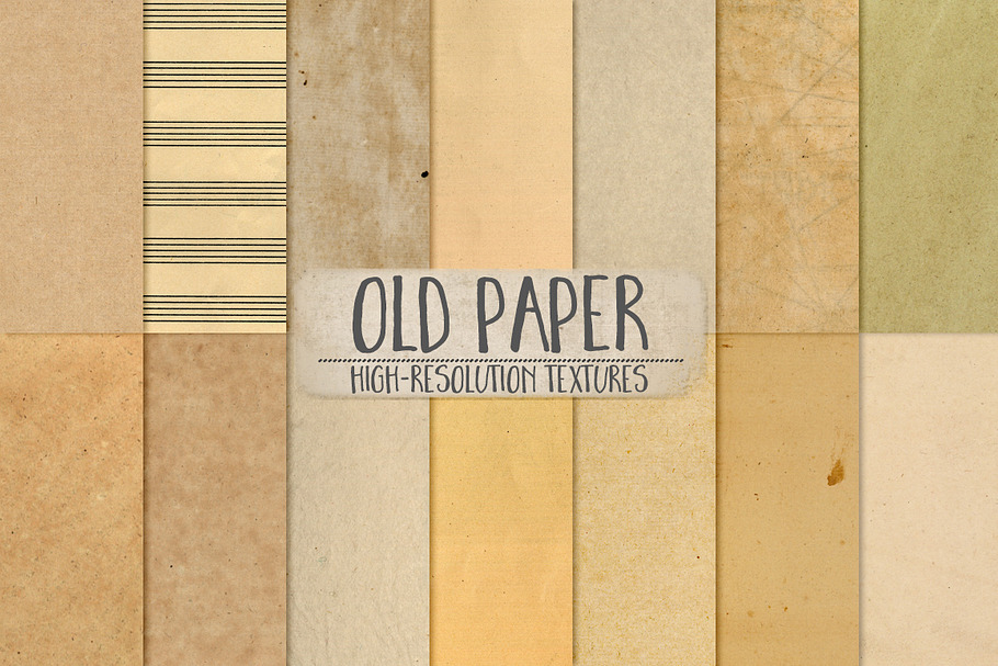 Old Paper Textures, Aged Book Pages