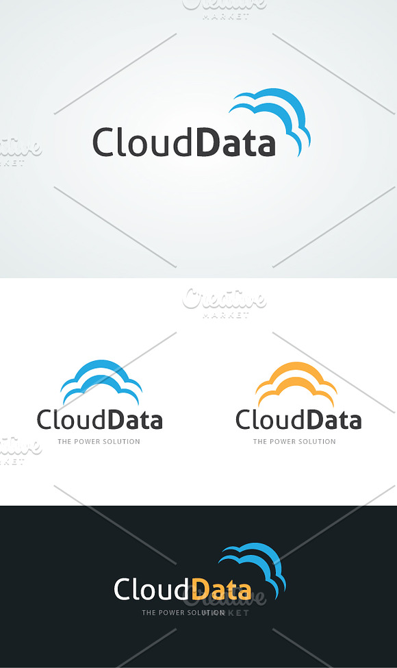 Cloud Data in Logo Templates - product preview 2