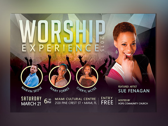 Church Concert Flyer Photoshop in Flyer Templates - product preview 1