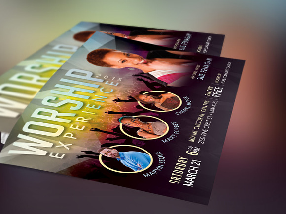 Church Concert Flyer Photoshop in Flyer Templates - product preview 2