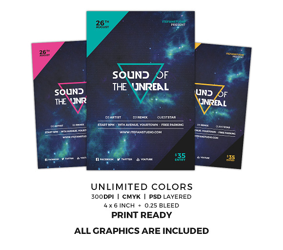 Sound Of The Unreal Flyer in Flyer Templates - product preview 1
