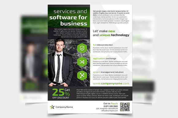 Software for Business A4 Flyer in Flyer Templates - product preview 1