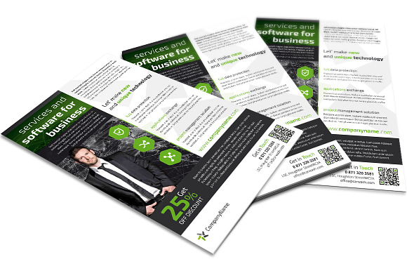 Software for Business A4 Flyer in Flyer Templates - product preview 2