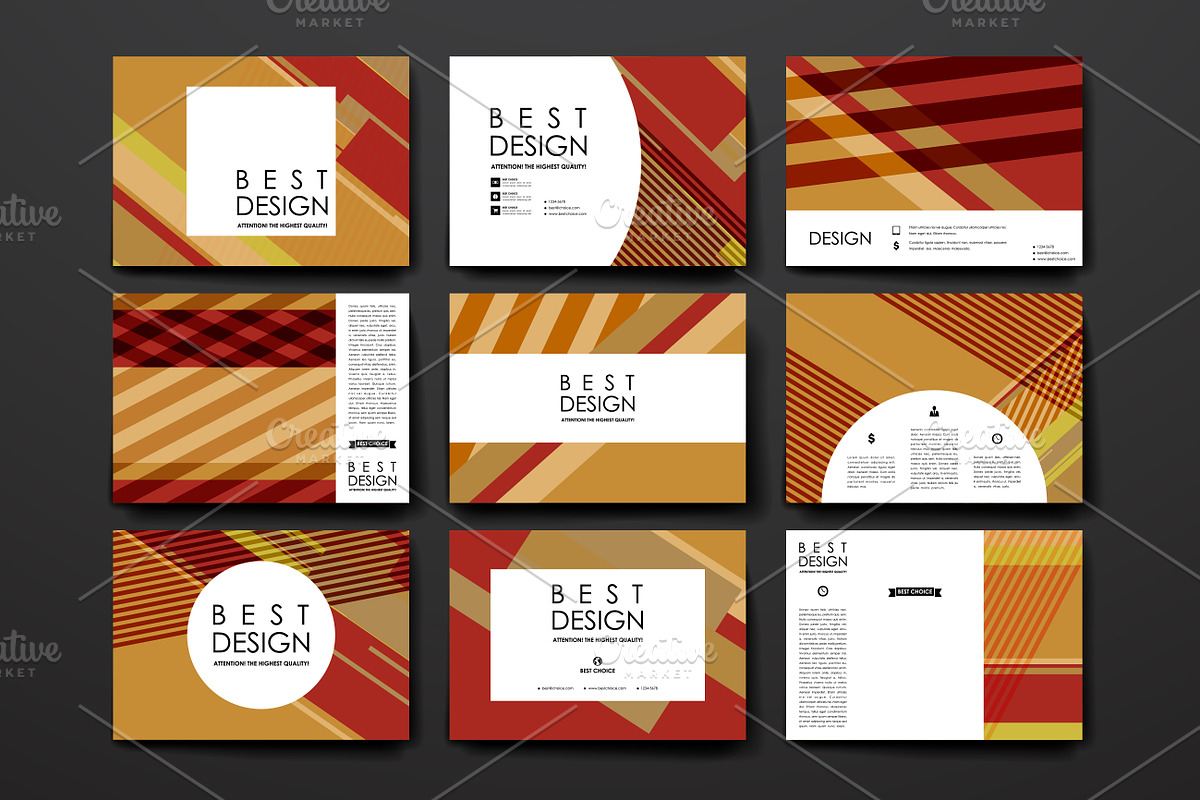 Set of card templates in Card Templates - product preview 8