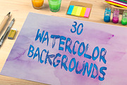 30 Watercolor Backgrounds