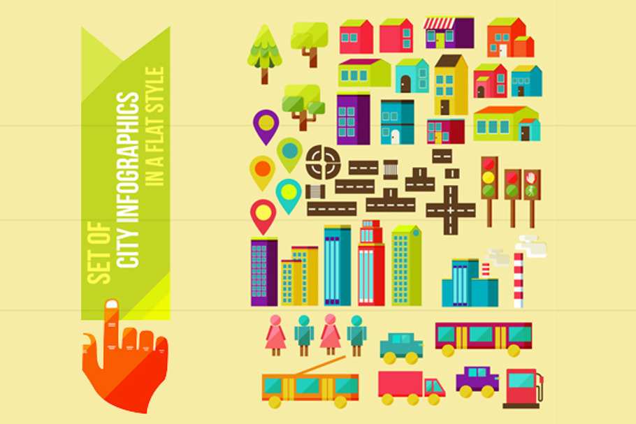Set Of City Infographics in Infographic Icons - product preview 8