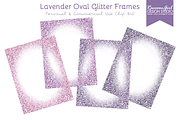 Lavender Oval Glitter Frames