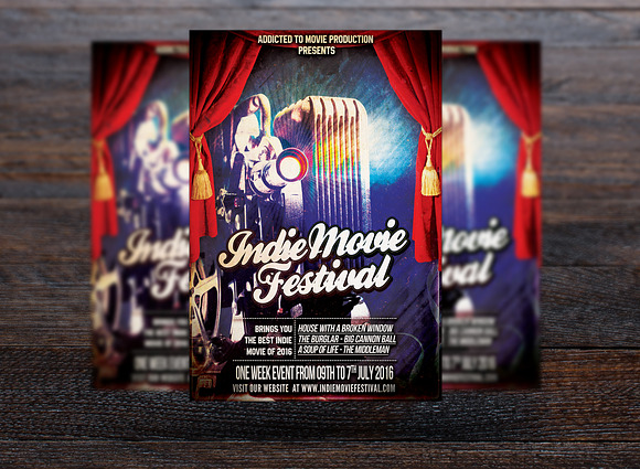 Indie Movie Festival Flyer in Flyer Templates - product preview 2