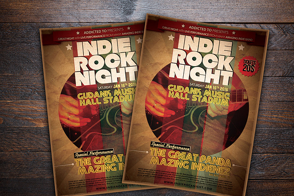Indie Rock Night Flyer