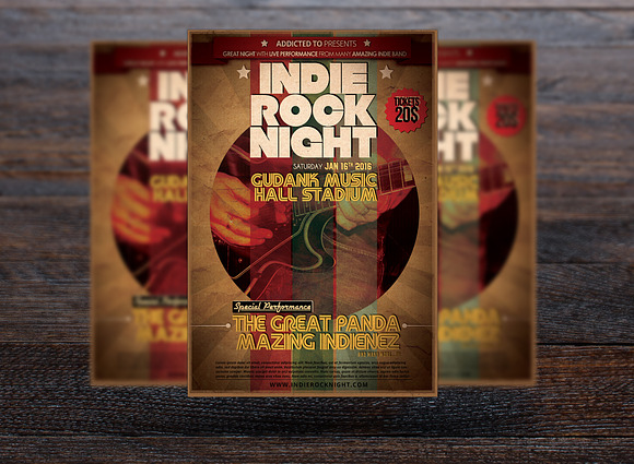 Indie Rock Night Flyer in Flyer Templates - product preview 2