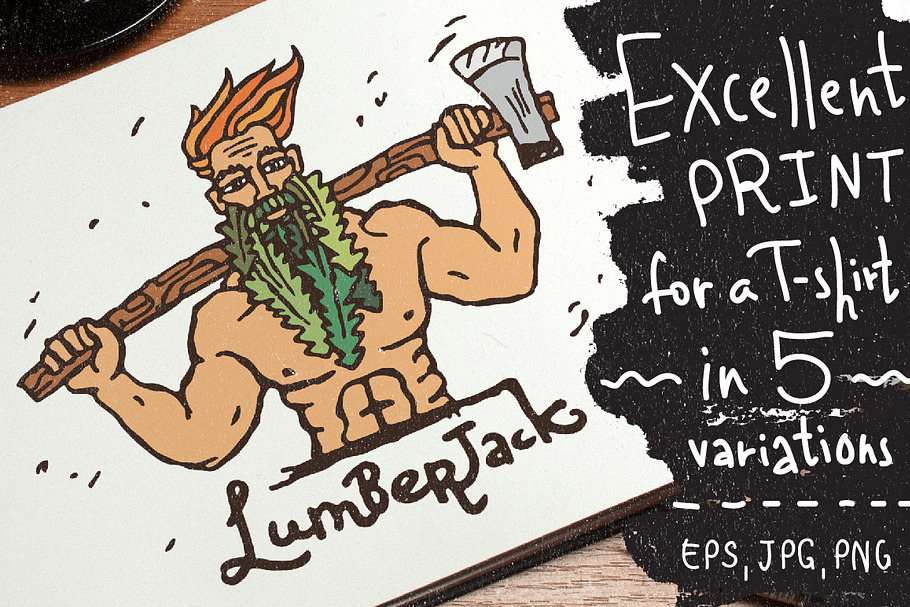Lumberjack in Illustrations - product preview 8