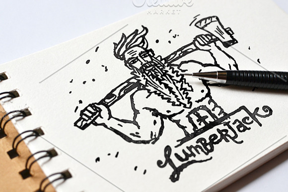 Lumberjack in Illustrations - product preview 1