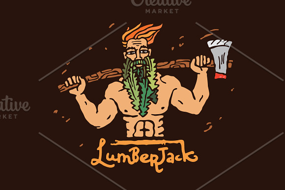 Lumberjack in Illustrations - product preview 3