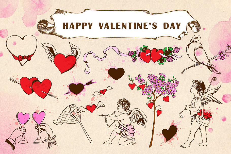 Vintage Valentine's Day in Illustrations - product preview 8