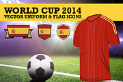 World Cup 2014 Uniform and Flag