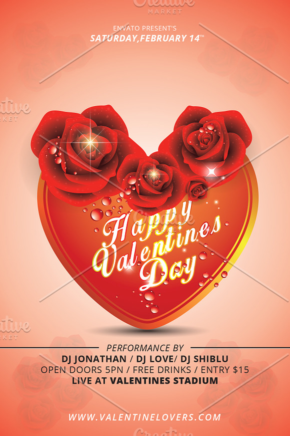 Valentine Special Party Flyer in Flyer Templates - product preview 1
