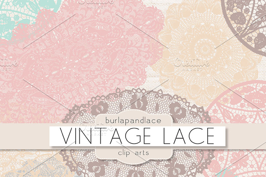 Pastel doilies lace clipart in Illustrations - product preview 8