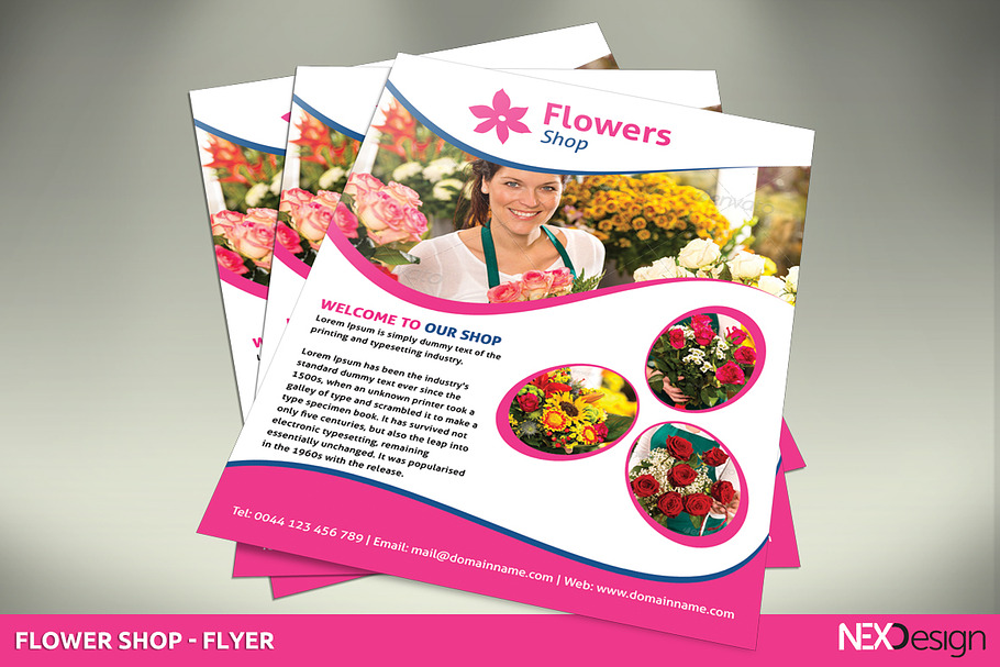 Flowers Shop Flyer - SK in Flyer Templates - product preview 8
