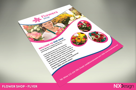 Flowers Shop Flyer - SK in Flyer Templates - product preview 1