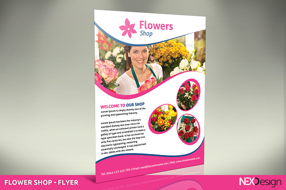 Flowers Shop Flyer - SK in Flyer Templates - product preview 2