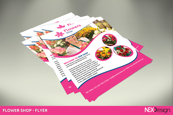 Flowers Shop Flyer - SK in Flyer Templates - product preview 3