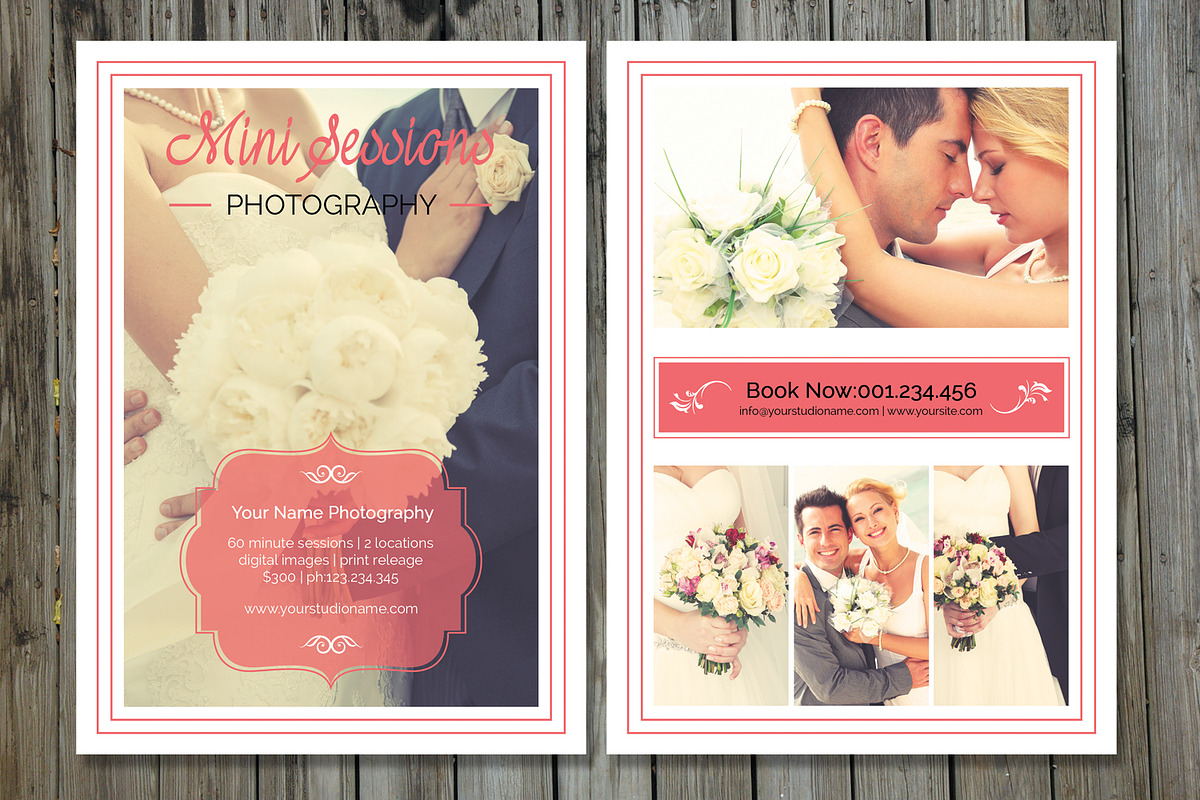 Wedding  Mini Session Template-V170 in Flyer Templates - product preview 8