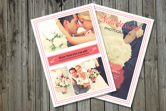 Wedding  Mini Session Template-V170 in Flyer Templates - product preview 3