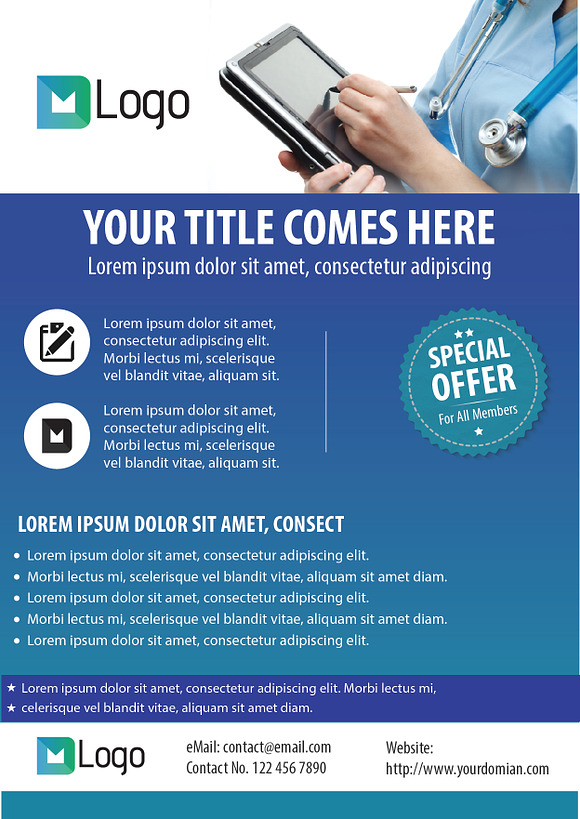 A4 Brochure For Your Business in Flyer Templates - product preview 1