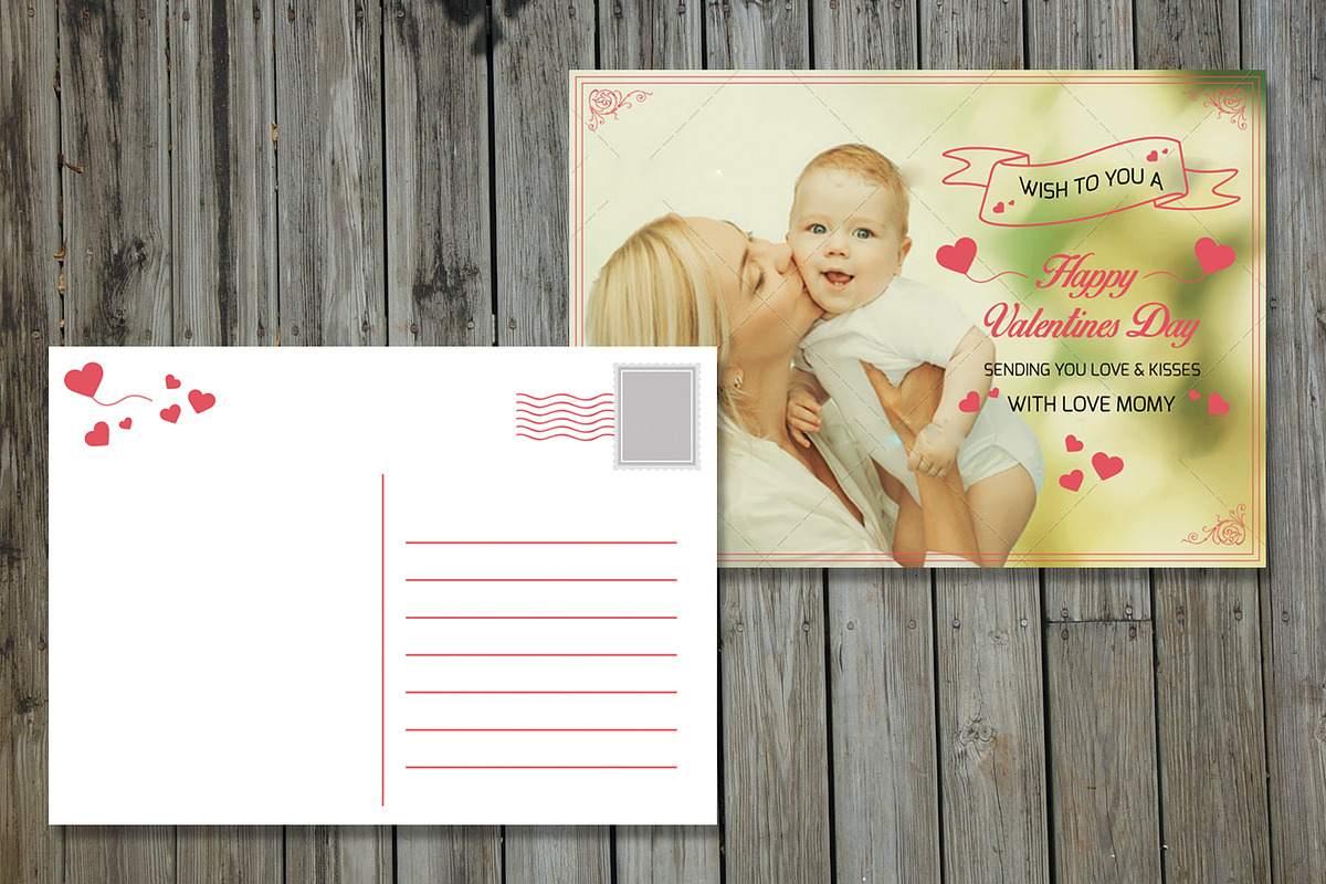 Valentine's Day Postcard-V171 in Flyer Templates - product preview 8