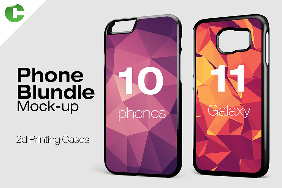 Phone Bundle - 2d Printing Cases in Product Mockups - product preview 8