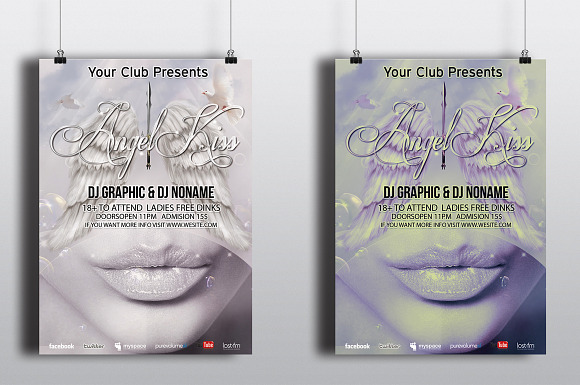 Angel Kiss Party Flyer in Flyer Templates - product preview 4