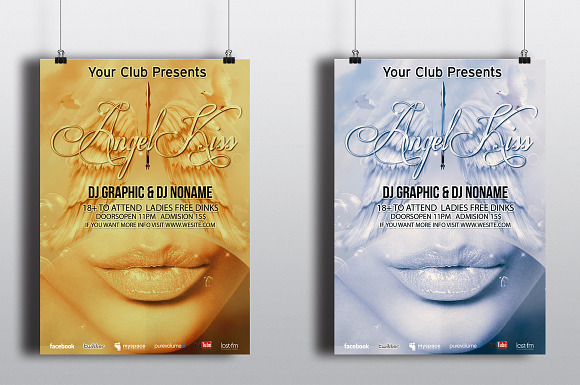 Angel Kiss Party Flyer in Flyer Templates - product preview 5