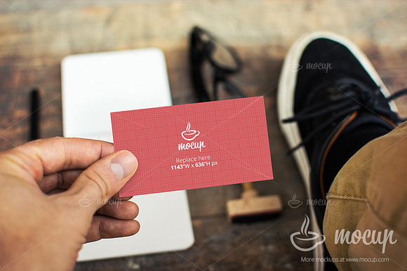 PSD Mockup Business Card CI 2 "B" in Product Mockups - product preview 1