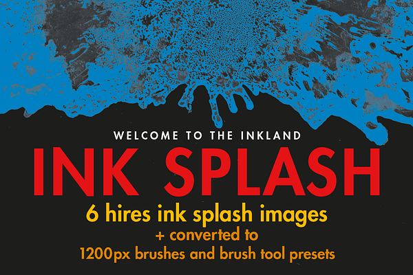 Ink Splash - 6 Images and Brushes
