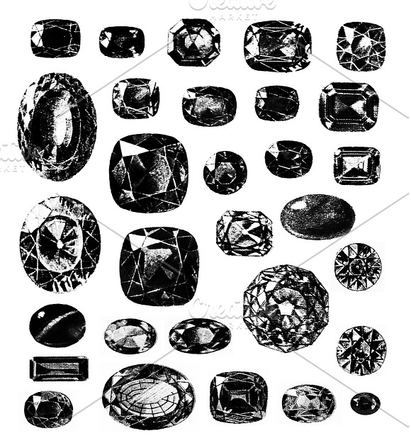 30 Vintage Gemstone PS Brushes in Photoshop Brushes - product preview 1